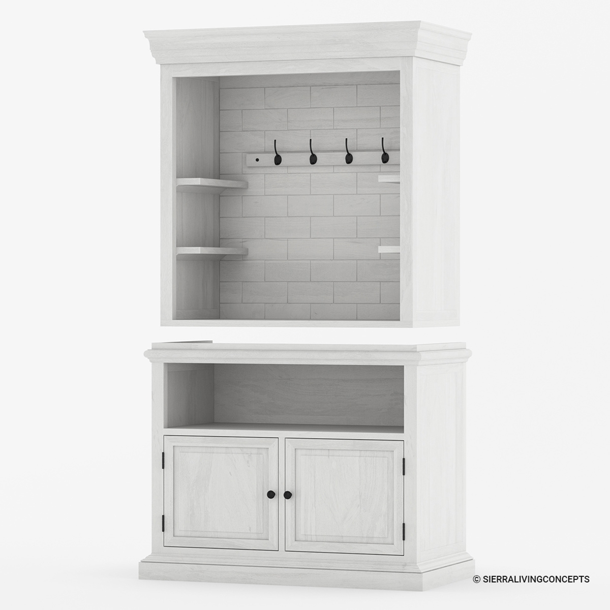 Vaughan White Farmhouse Kitchen Coffee Bar Station