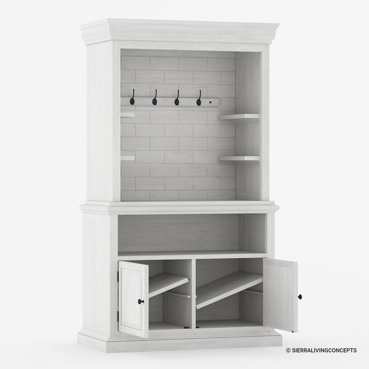 Vaughan White Farmhouse Kitchen Coffee Bar Station