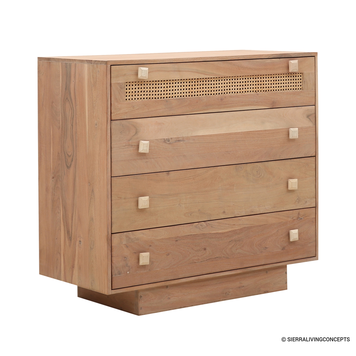 Dorsten Rustic Solid Wood 4 Drawer Dresser