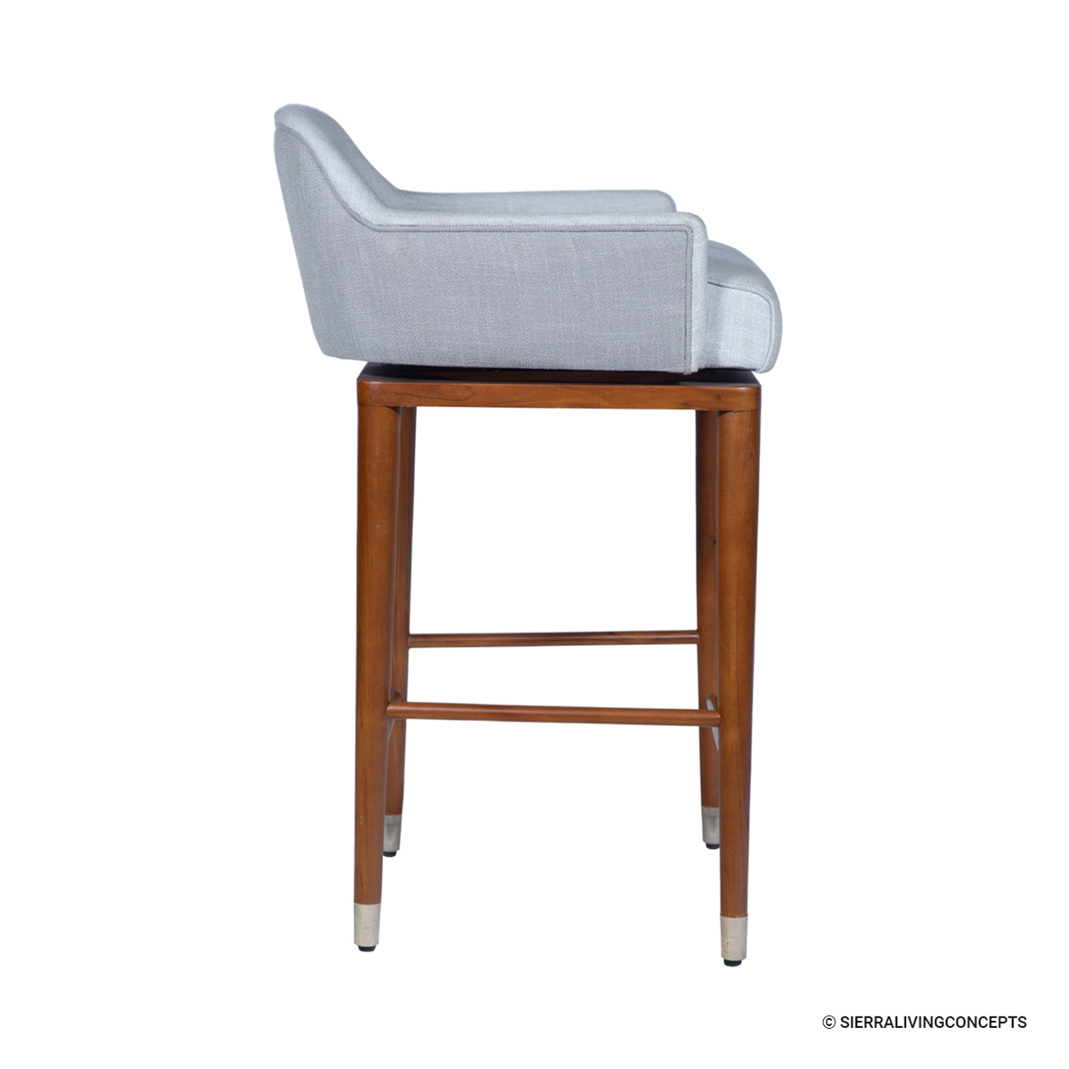 Galway Rustic Teak Wood Outdoor Bar Chair