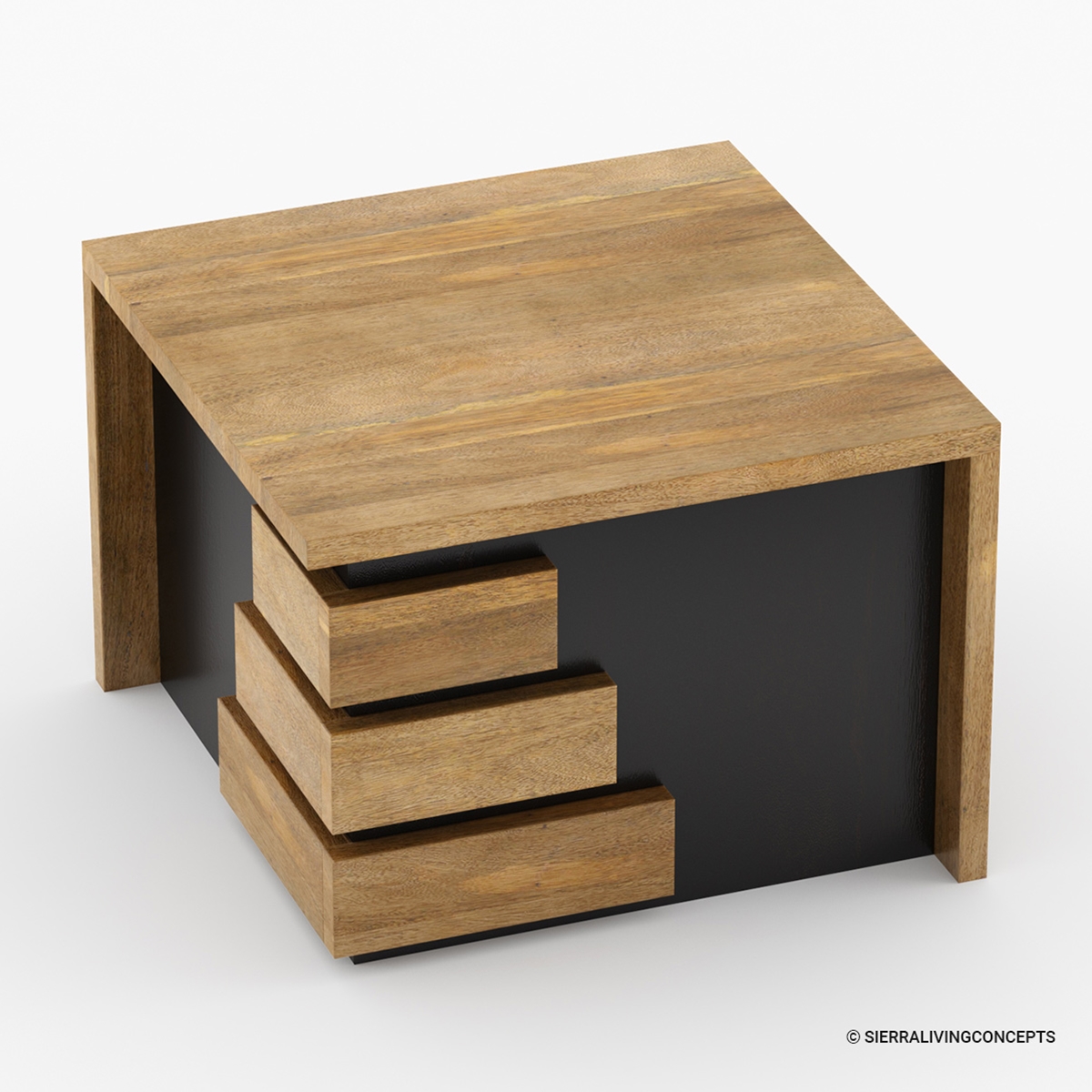 Brisbane Modern Rustic Solid Wood 2 Tone Office Coffee Table