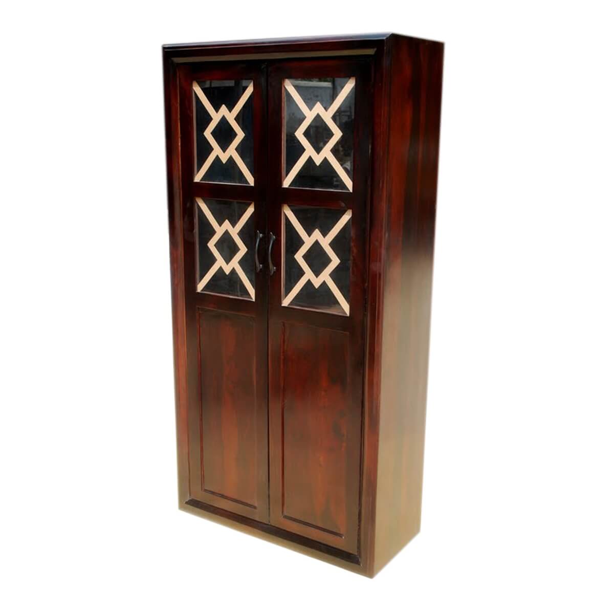 46+ Wooden Wardrobe With Glass Doors Vivo Wooden Stuff