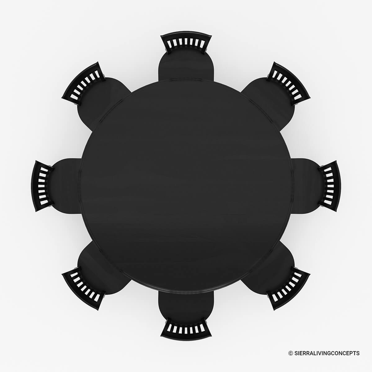 Sierra Nevada 4, 6, 8, 10 Seater Solid Wood Round Dining Table Set