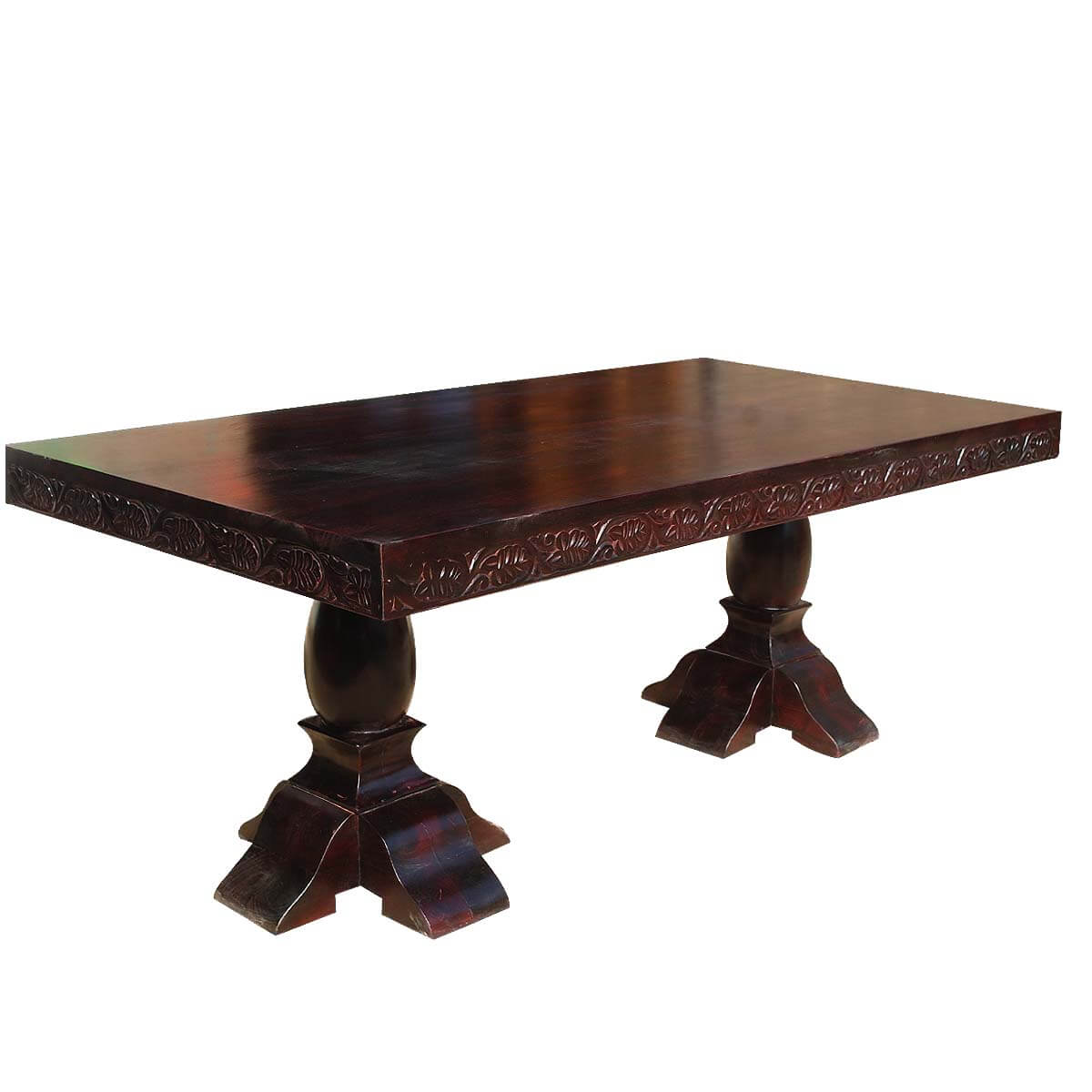 Langley Classic Solid Wood Sutton Double Pedestal Dining Table