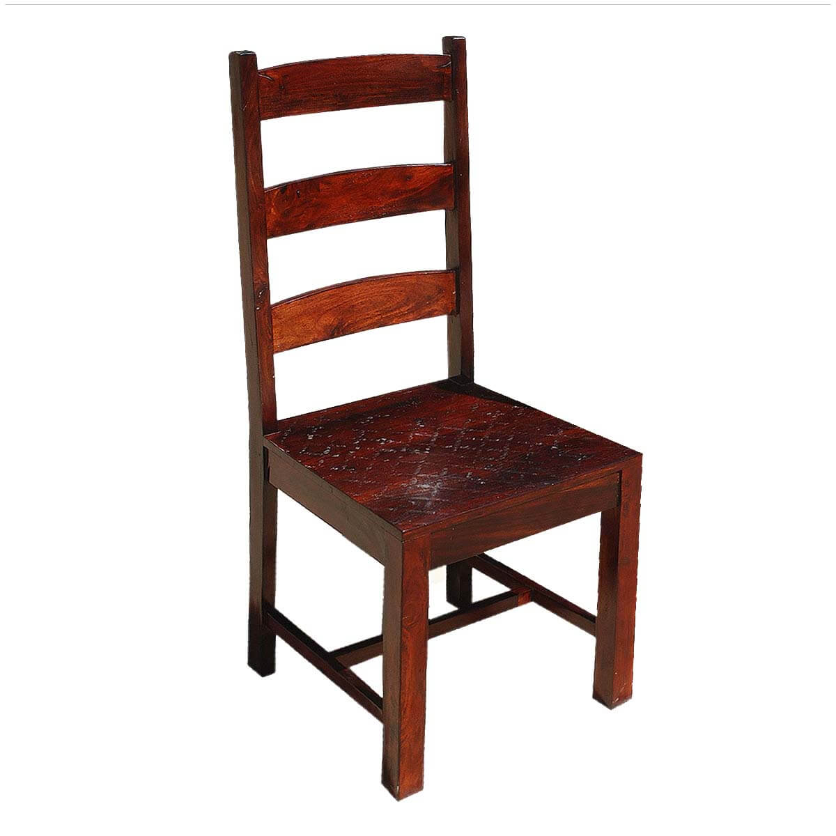 Oklahoma Farmhouse Solid Wood Ladder Back Chairs Set of 2