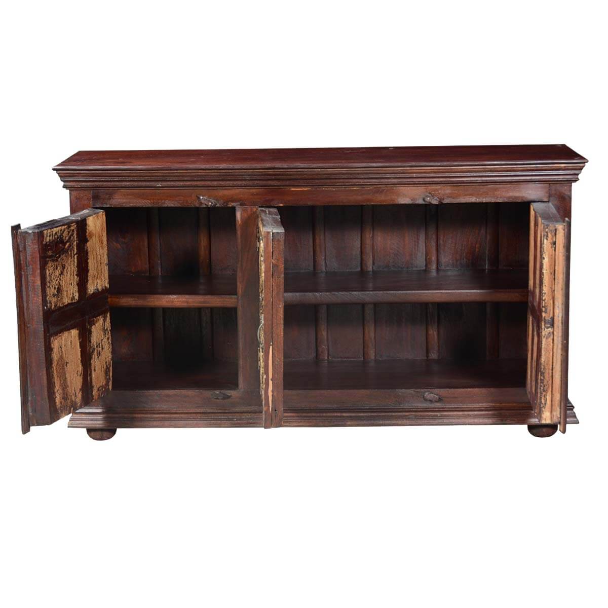 Antique Sunburst Mango & Reclaimed Wood Large Rustic Buffet