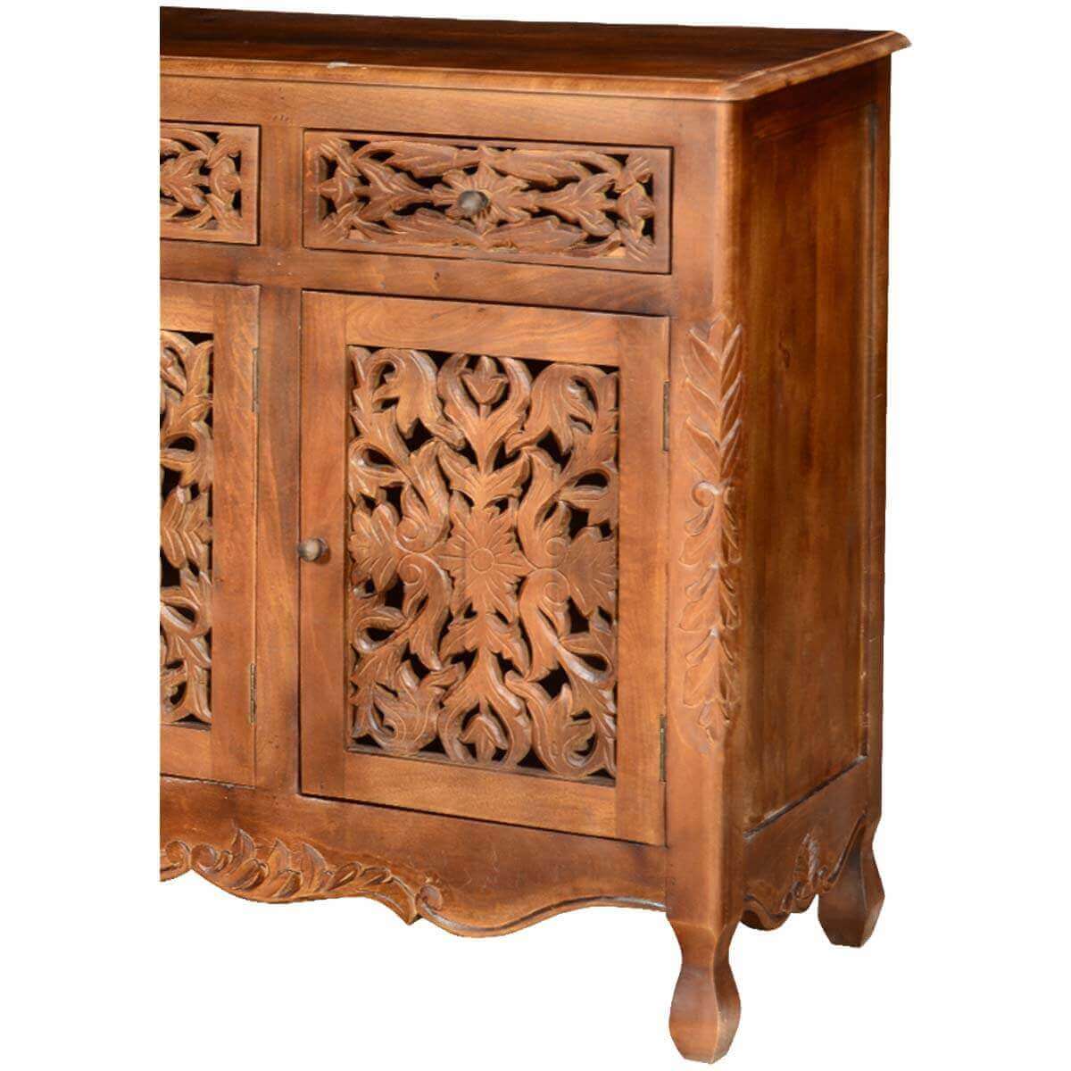 Pennsylvania Mango Wood Hand Carved Rustic Buffet