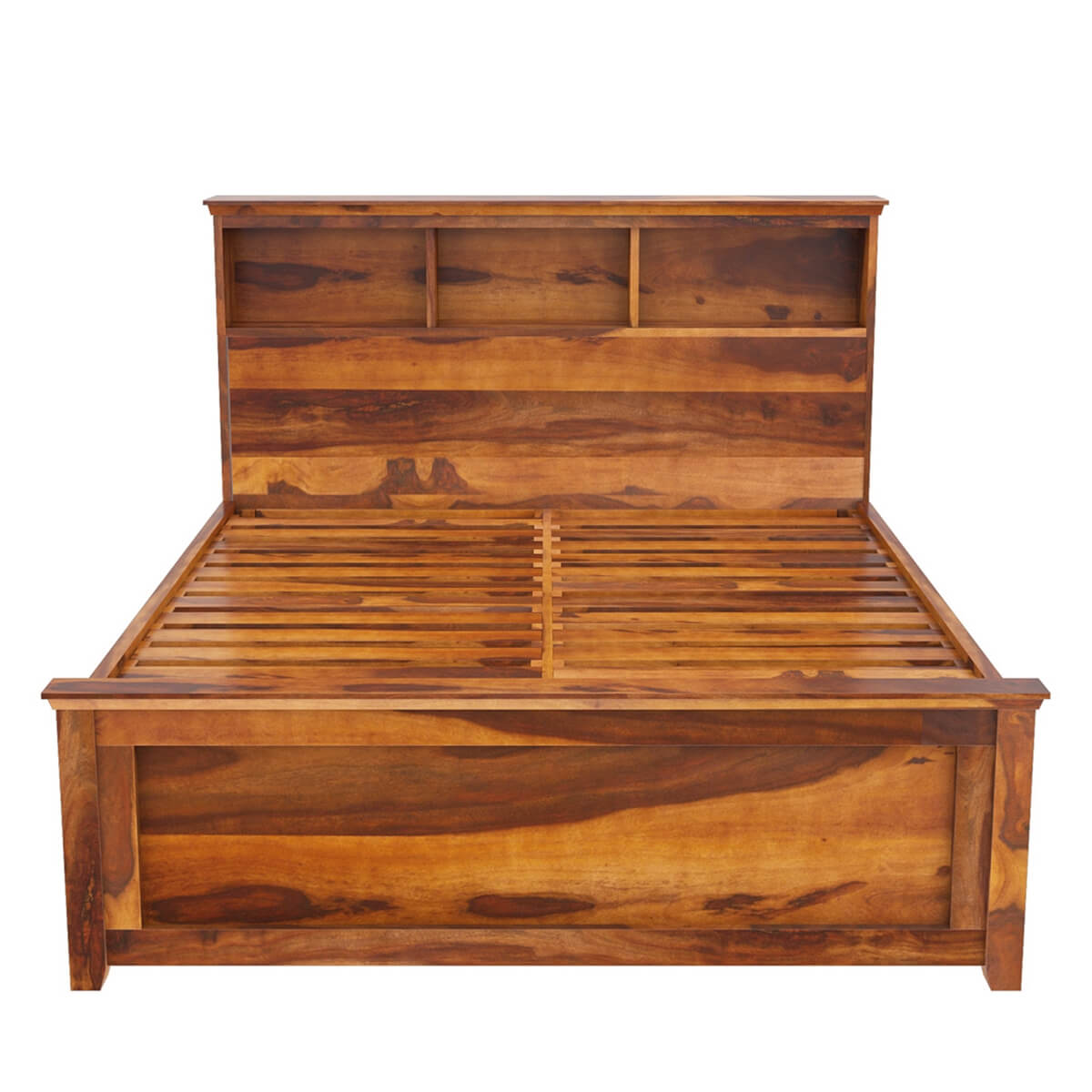 Mission Modern Solid Wood Platform Storage Bed