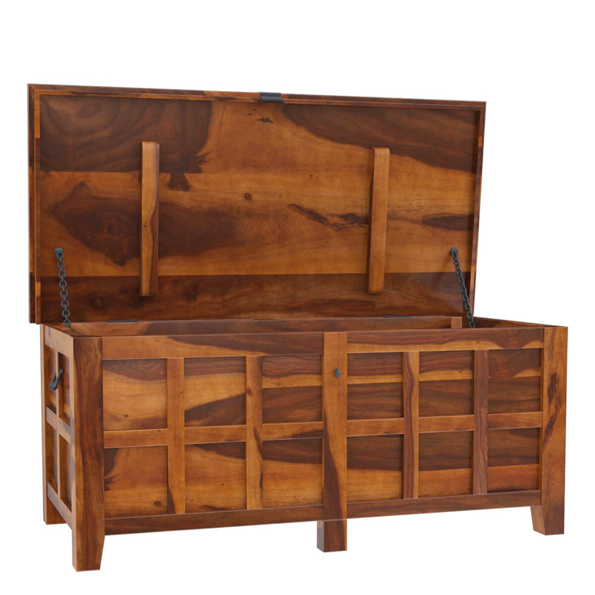 Mission Modern Solid Wood Standing Bedroom Trunk Chest