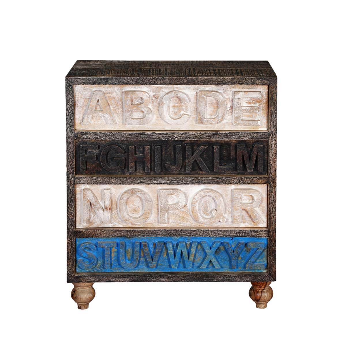 ABC Modern Pioneer Mango Wood 4 Drawer Accent Bachelor’s Chest