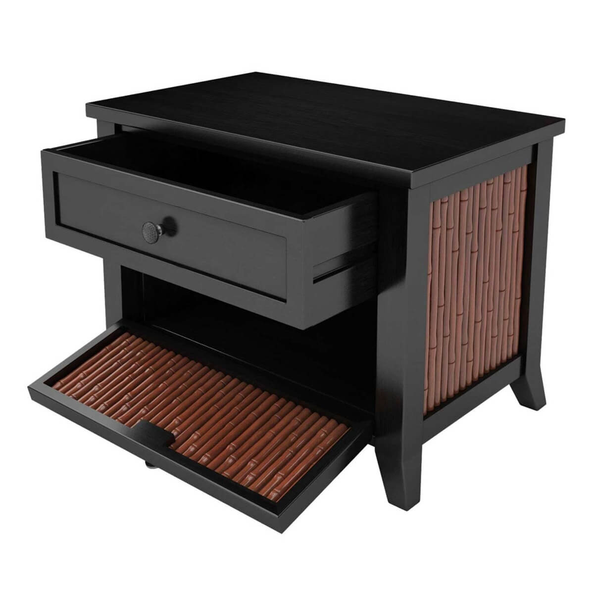 Key West Bamboo Solid Wood Nightstand with Drawer