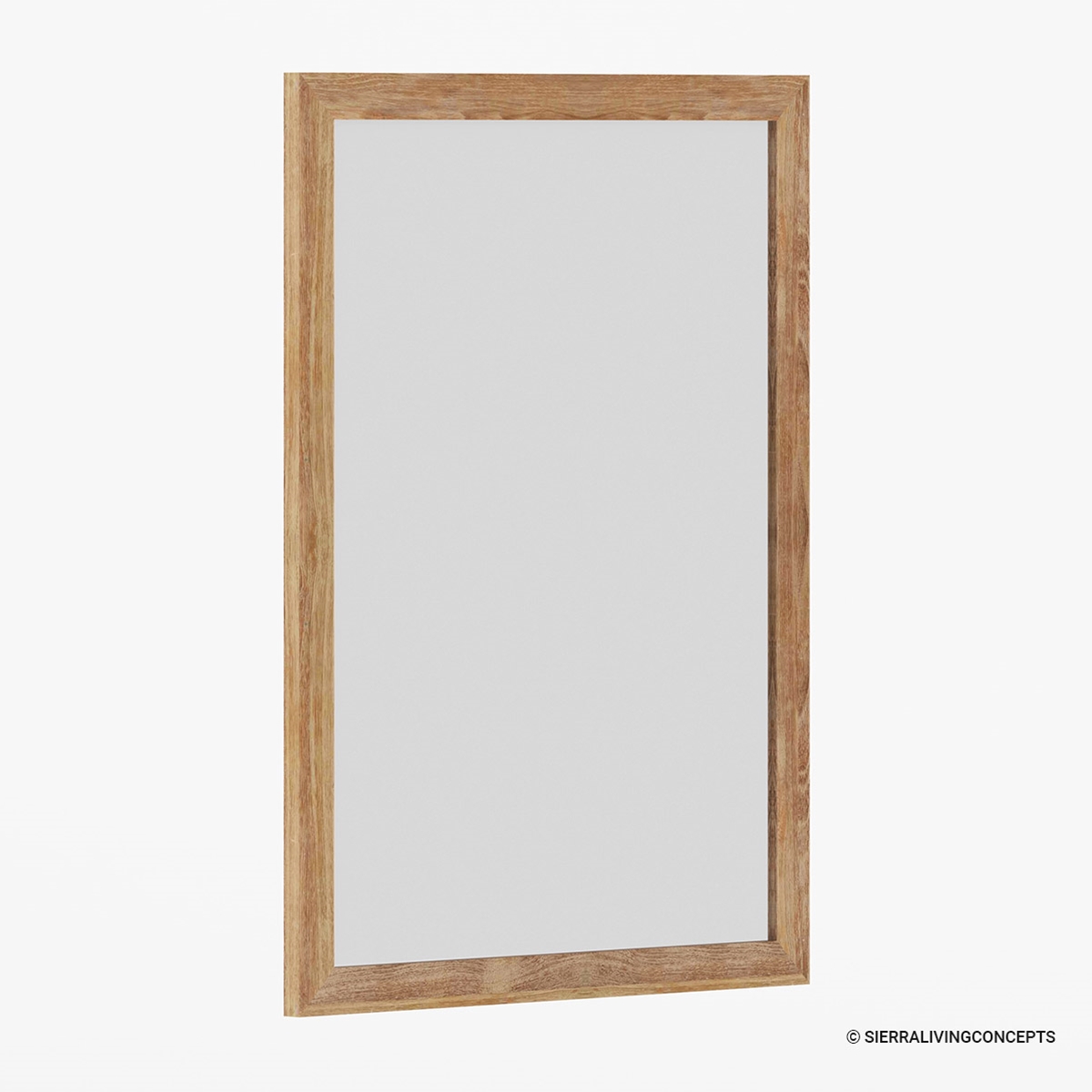 Britain Handcrafted Rustic Teak Wood Rectangular Mirror Frame