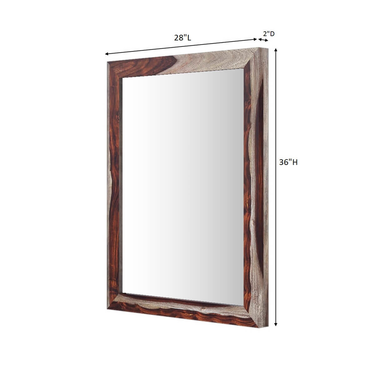 Jamaica Handcrafted Solid Wood Contemporary Wall Mirror Frame