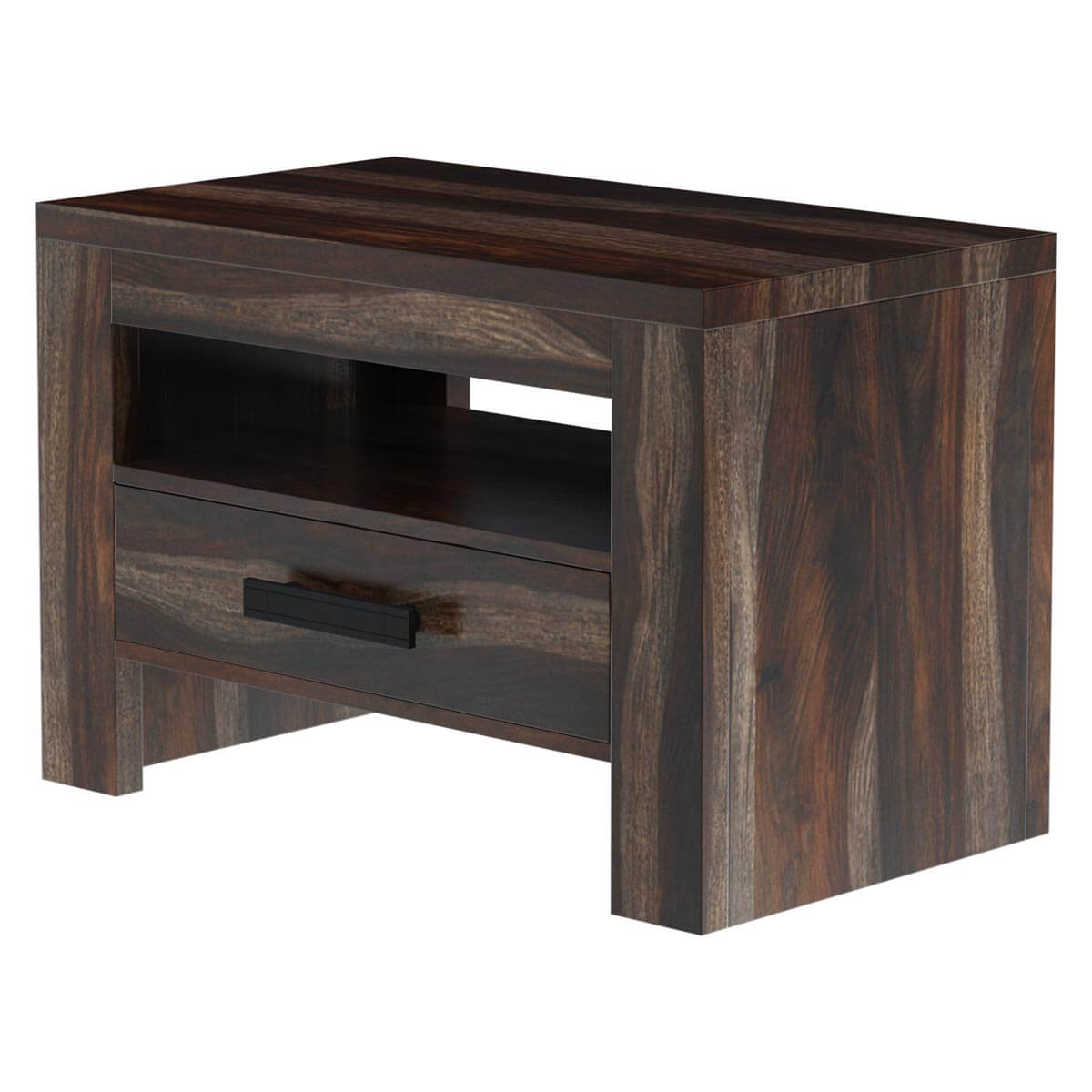 Roanoke Rustic Solid Wood One Drawer Nightstand