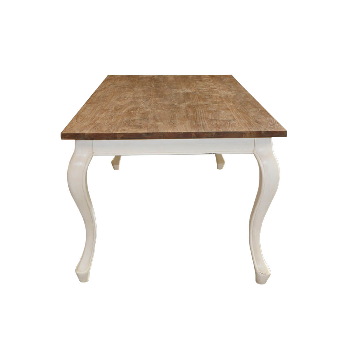 Austin Two Tone Solid Wood Cabriole Legs Dining Table