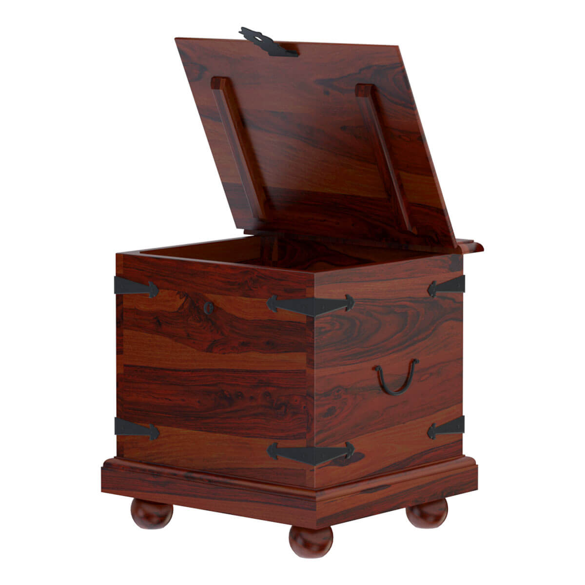 Kokanee Rustic Solid Wood Storage Trunk End Table