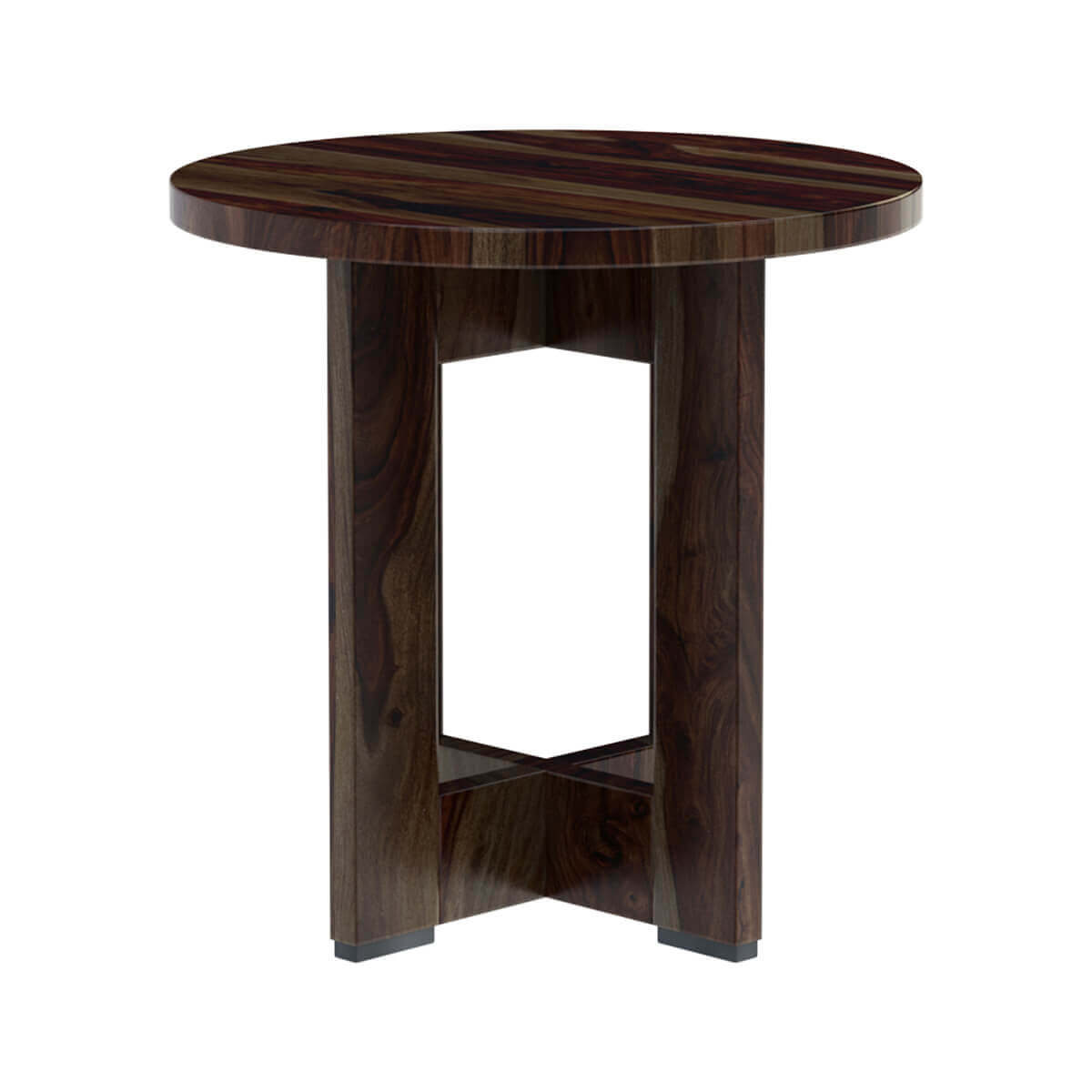Amargosa Rustic Solid Wood Round End Table