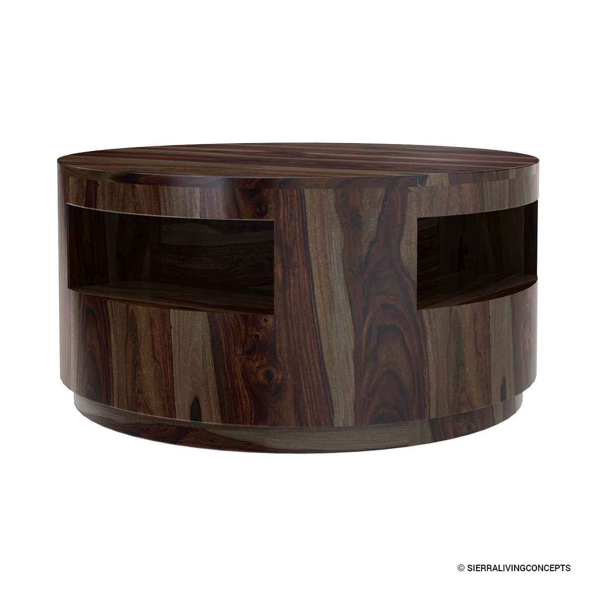 Ladonia Rustic Solid Wood Round Coffee Table