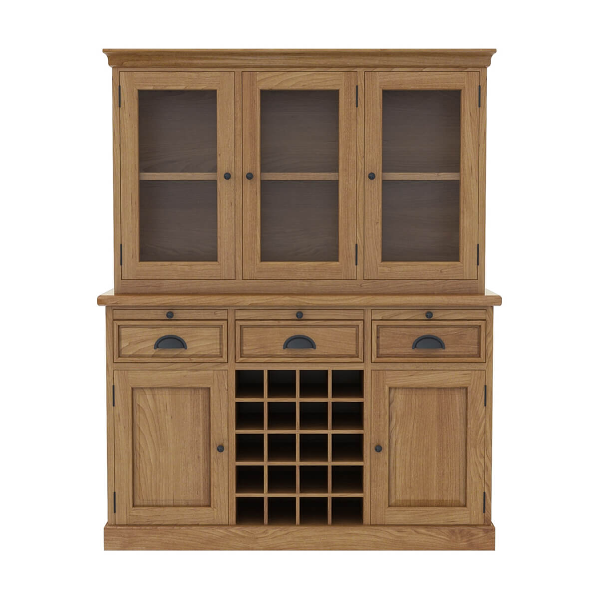 Branson Teak Wood Dining Bar Hutch