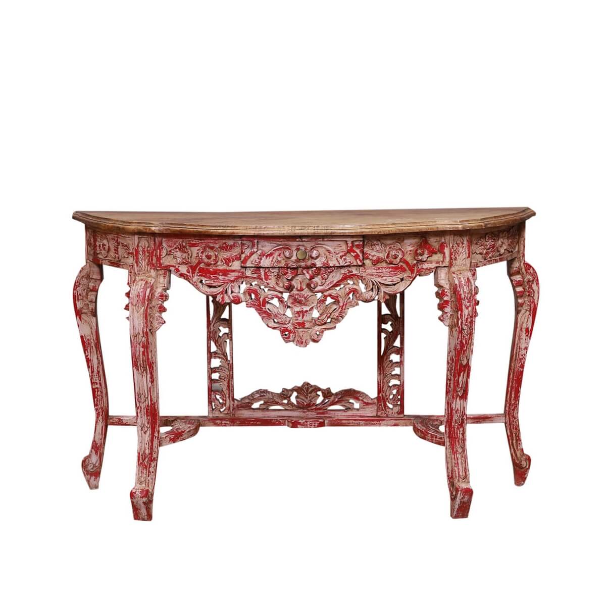 Red Distressed Media Console Perangkat Sekolah