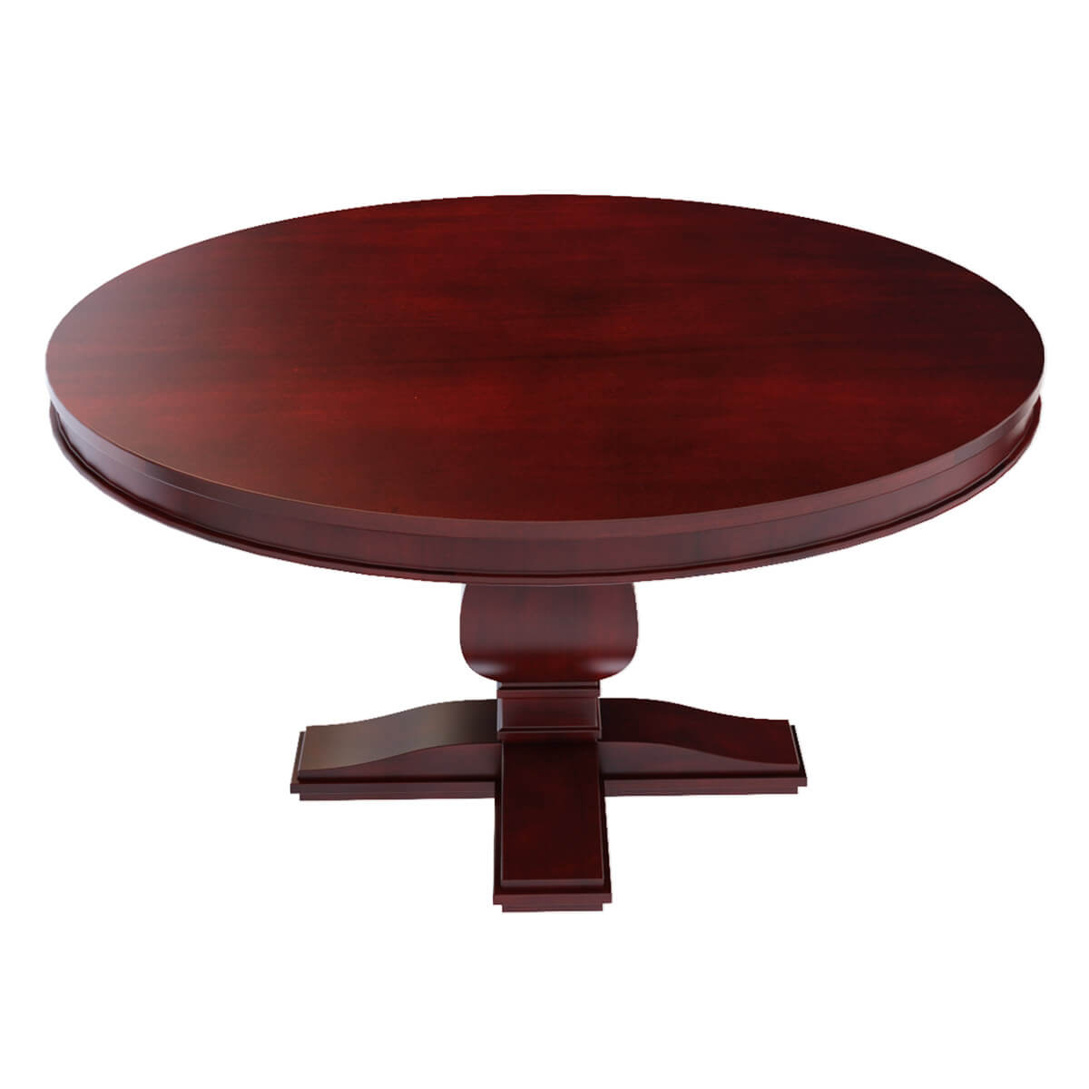 Arenzville Round Solid Mahogany Wood Pedestal Dining Table