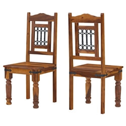 San Francisco Rustic Furniture Dining Table With Chairs Set