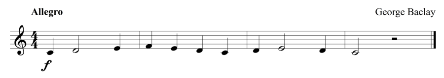 Grade 1 trumpet sight reading exercise, "Fast Marching" by George B. on SightReadingMastery