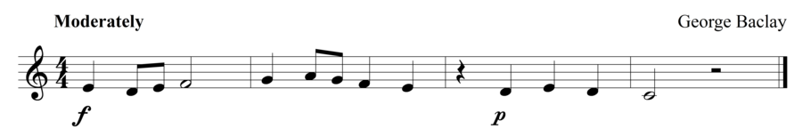 Grade 1 clarinet sight reading exercise, "Postlude in C Major" by George B. on SightReadingMastery