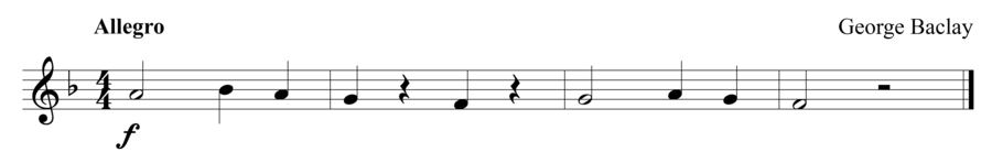Grade 1 clarinet sight reading exercise, "Quite Alright" by George B. on SightReadingMastery