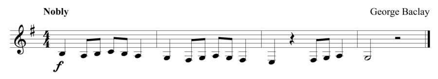 Grade 1 clarinet sight reading exercise, "The Noble Clarinetist" by George B. on SightReadingMastery