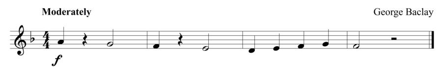 Grade 1 clarinet sight reading exercise, "Breathe" by George B. on SightReadingMastery