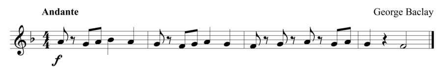 Grade 1 clarinet sight reading exercise, "Stammering" by George B. on SightReadingMastery