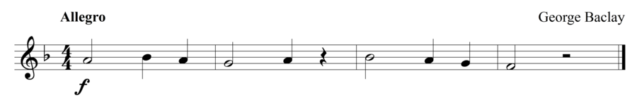 Grade 1 clarinet sight reading exercise, "A Little Prelude" by George B. on SightReadingMastery