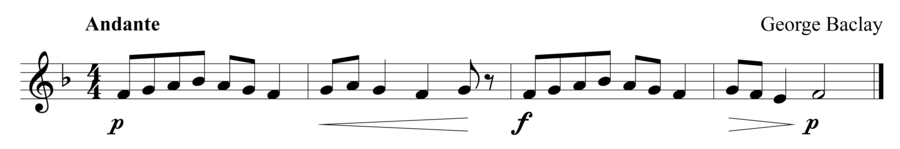 Grade 1 clarinet sight reading exercise, "Coming and Going" by George B. on SightReadingMastery