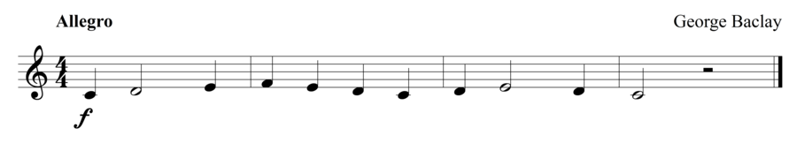 Grade 1 clarinet sight reading exercise, "Fast Marching" by George B. on SightReadingMastery
