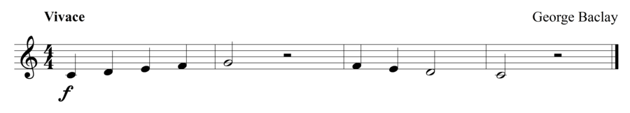 Grade 1 clarinet sight reading exercise, "Fast and Easy" by George B. on SightReadingMastery