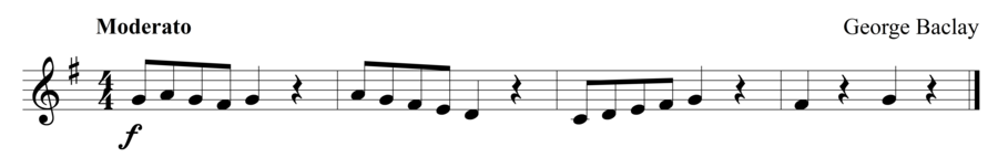 Grade 1 clarinet sight reading exercise, "You May Breathe" by George B. on SightReadingMastery
