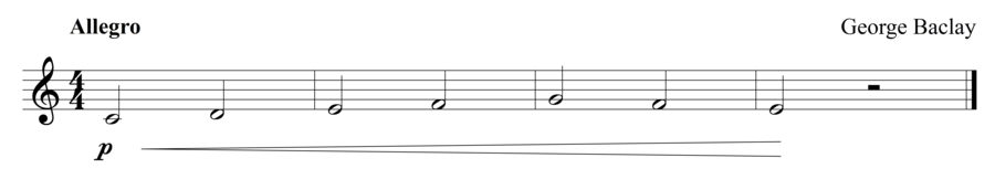 Grade 1 clarinet sight reading exercise, "Gradually Increasing" by George B. on SightReadingMastery