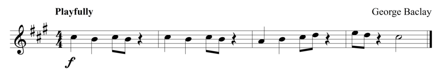 Grade 1 violin sight reading exercise, "Do the Rhythm" by George B. on SightReadingMastery