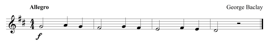 Grade 1 violin sight reading exercise, "Make it Quick!" by George B. on SightReadingMastery