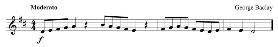 Grade 1 violin sight reading exercise, "Up and Down the Stairs" by George B. on SightReadingMastery