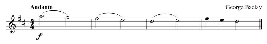 Grade 1 violin sight reading exercise, "Holding On" by George B. on SightReadingMastery