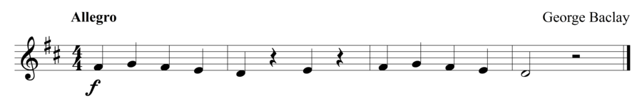 Grade 1 violin sight reading exercise, "I'll Be Quick" by George B. on SightReadingMastery