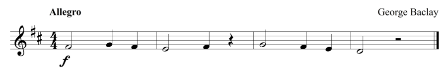 Grade 1 violin sight reading exercise, "A Little Prelude" by George B. on SightReadingMastery