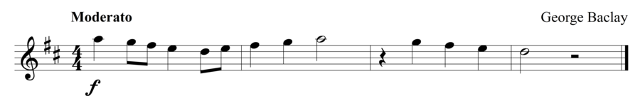 Grade 1 violin sight reading exercise, "A Joyful Acclamation" by George B. on SightReadingMastery