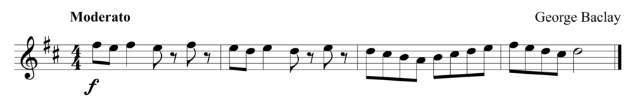 Grade 1 violin sight reading exercise, "Giocoso in D Major" by George B. on SightReadingMastery