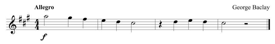 Grade 1 violin sight reading exercise, "You Made It!" by George B. on SightReadingMastery