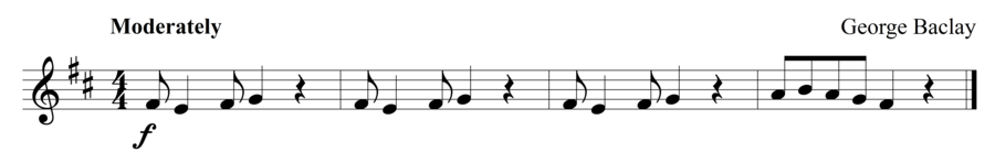 Grade 1 violin sight reading exercise, "Rest on Beat 4" by George B. on SightReadingMastery