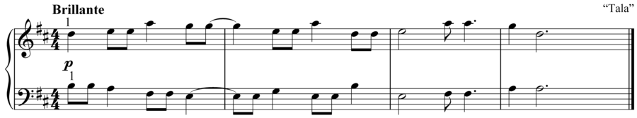 Grade 2 piano sight reading exercise, "Brillante in D Major" by Anne M. on SightReadingMastery