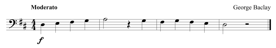 Grade 1 cello sight reading exercise, "It's Easy!" by George B. on SightReadingMastery